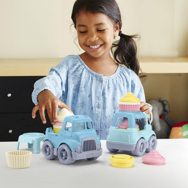 Green Toys: Cupcake Truck - Blue Dessert Toy Vehicle - Play Kits - 2