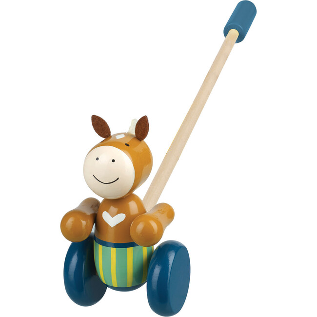 Orange Tree Toys: Push Along: Pony - Wooden Toy