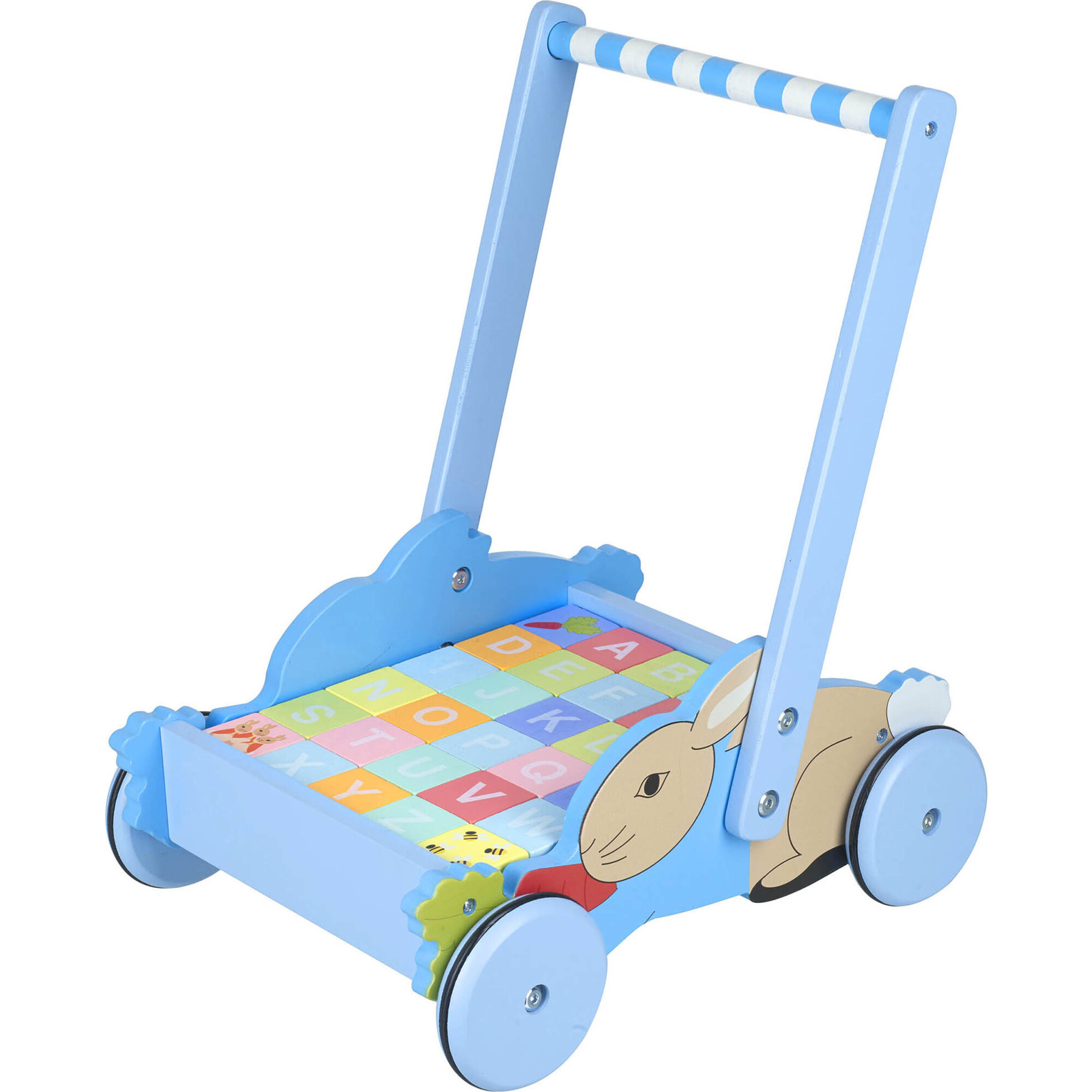 Peter Rabbit: Block Trolley - Wooden Push & Pull Toy - Woodens - 1