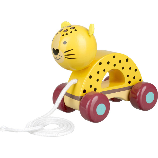Orange Tree Toys: Pull Along: Leopard - Wooden Toy