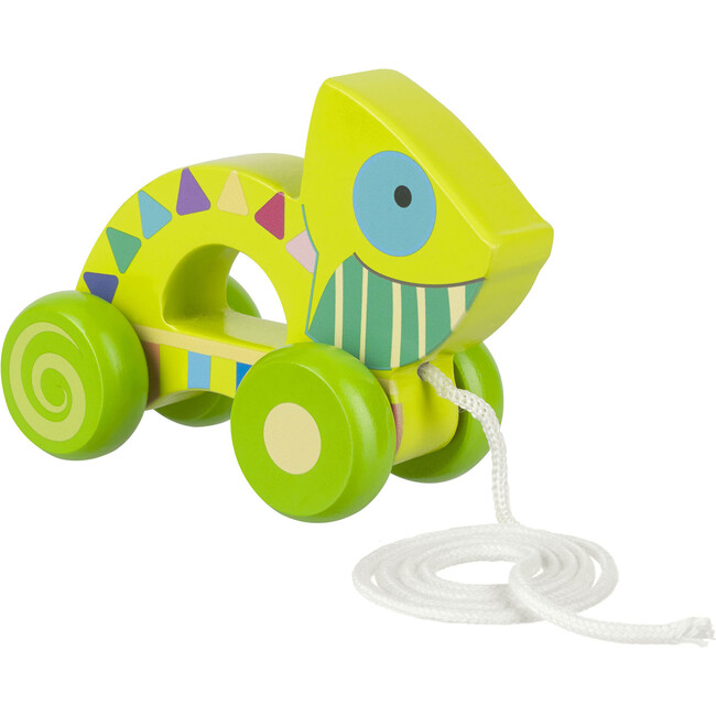 Orange Tree Toys: Pull Along: Chameleon - Wooden Toy