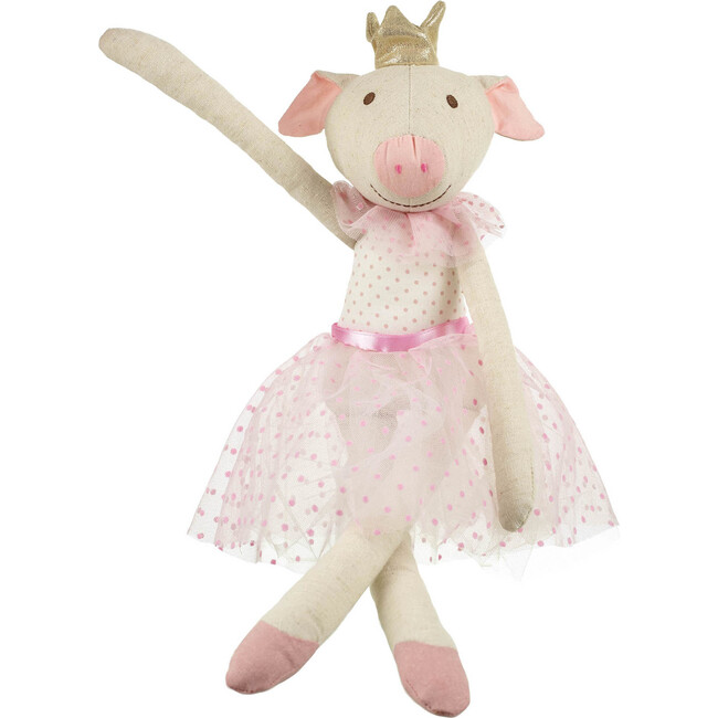 Orange Tree Toys: Pig Princess Ballerina Rag Doll - Small