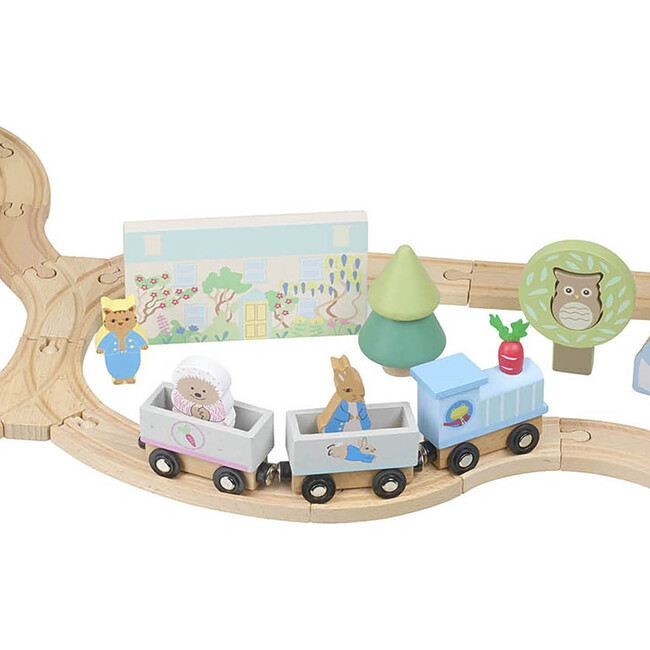 Peter Rabbit: Radish Express Train Set - Wooden Building Track Playset - Play Kits - 2