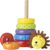 Orange Tree Toys: Stacking Ring: Lion - 7 Ring Wooden Puzzle Toy - Stackers - 3