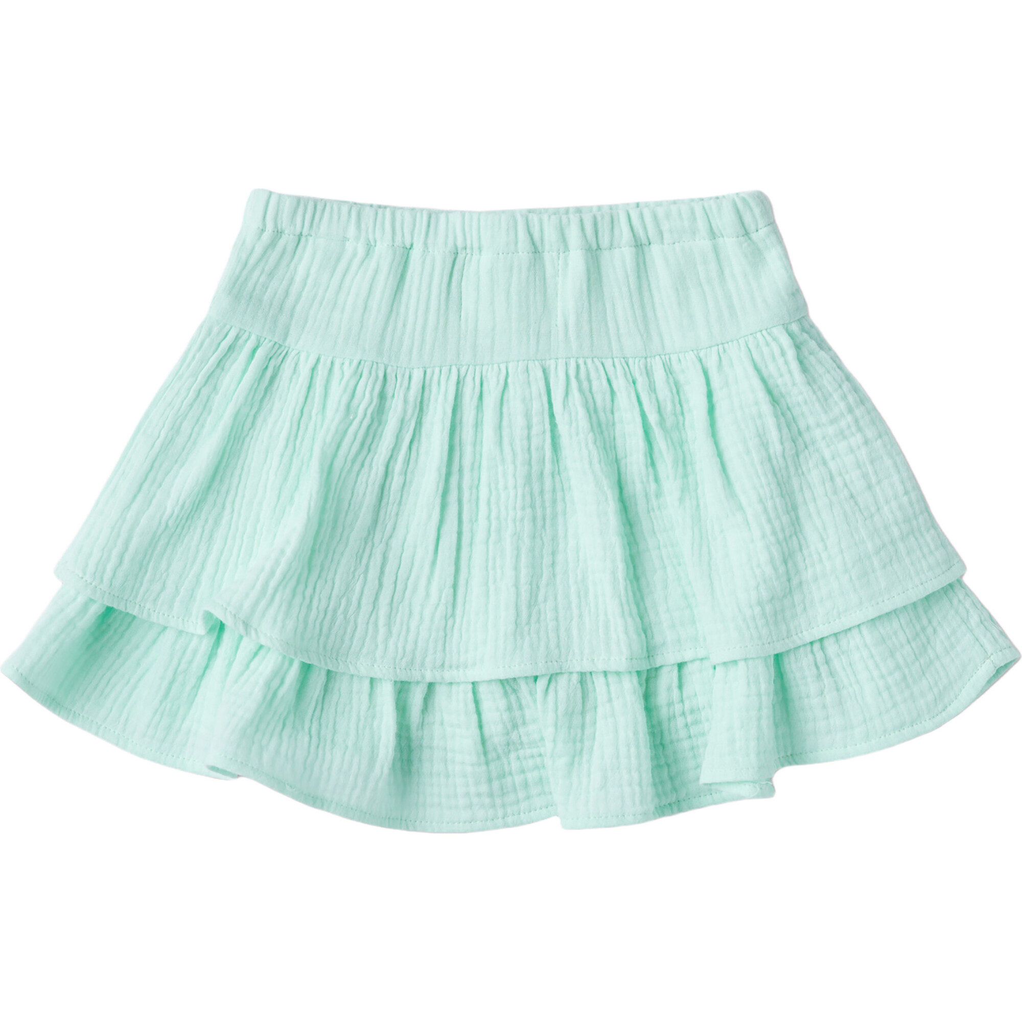 Girls Bridget Ruffle Skirt, Green - Skirts - 1