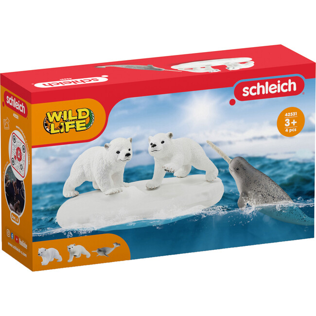 Schleich Wild Life: Polar Playground - 4pc Animal Figurine Playset