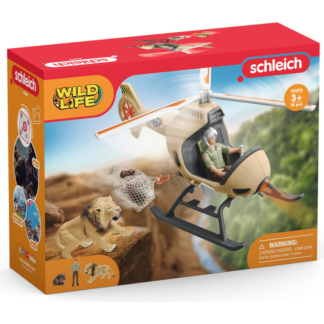 Schleich Wild Life: Animal Rescue Helicopter - 16pc Playset - Playsets - 2