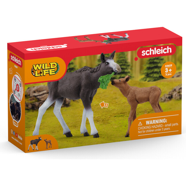 Schleich Wild Life: Moose Family - Animal Figurine Playset - Playsets - 2