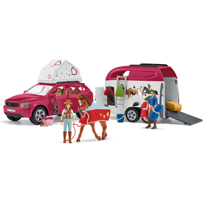 Schleich Horse Club: Horse Adventures With Car & Trailer - 18 Piece Playset