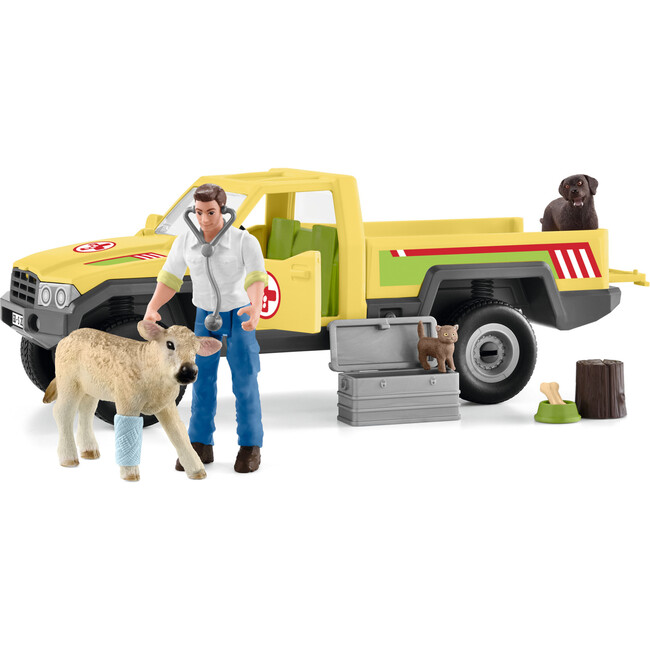 Schleich Farm World: Veterinarian Visit To The Farm - 12 pc Playset