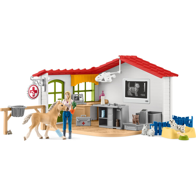 Schleich Farm World: Veterinarian Practice With Pets - 43pc Playset