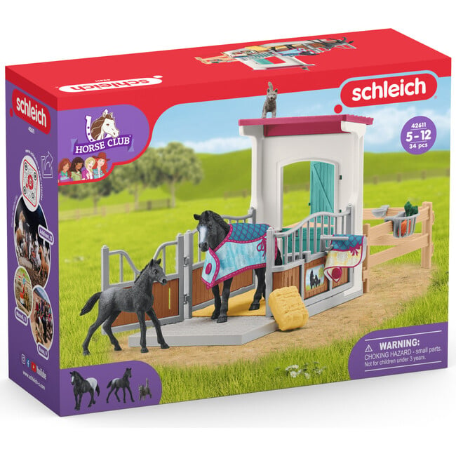 Schleich Horse Club: Horse Box With Mare & Foal - 34 Piece Playset - Playsets - 3