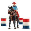 Schleich Farm World: Cowgirl Barrel Racing Fun - 7 Piece Playset - Playsets - 1 - thumbnail