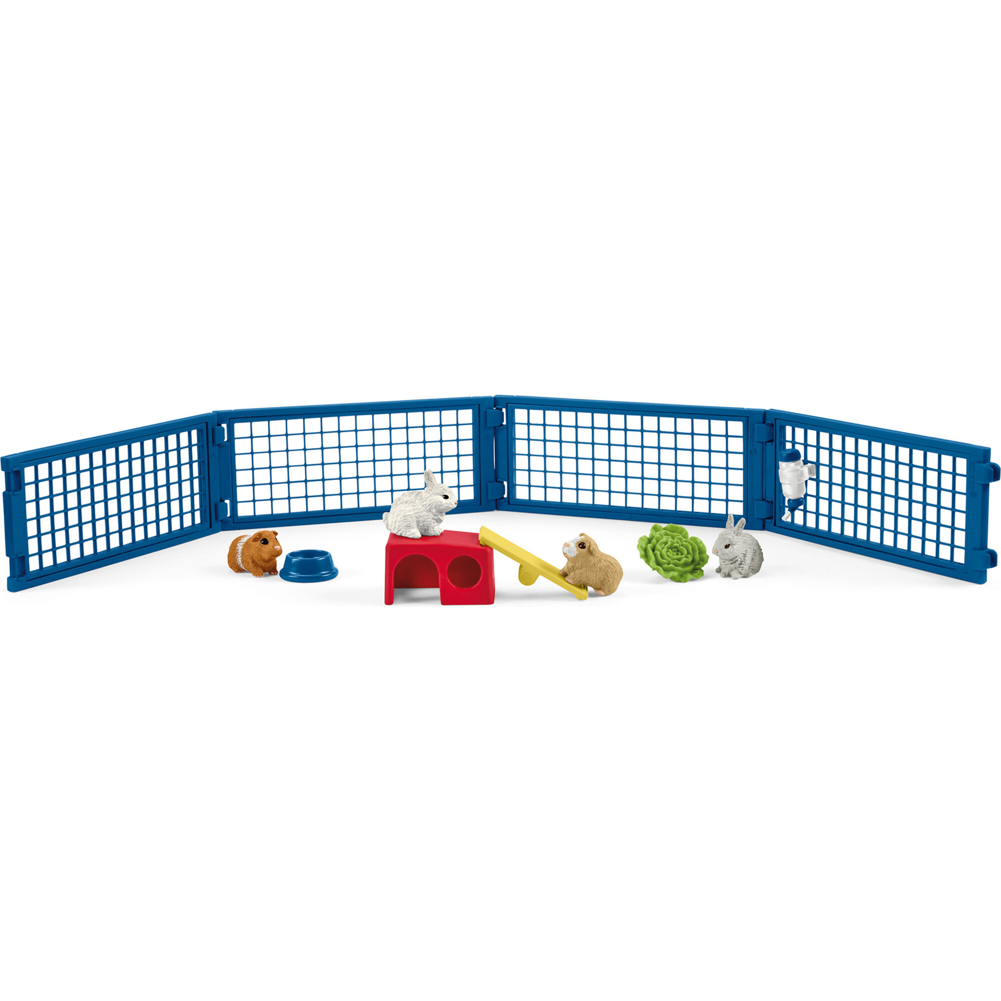 Schleich Farm World: Rabbit & Guinea Pig Hutch - 14pc Animal Figurine Playset - Playsets - 1