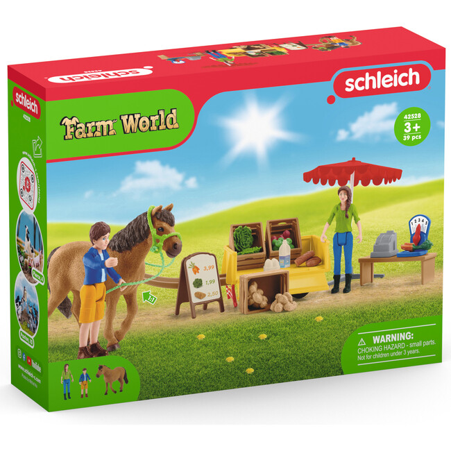 Schleich Farm World: Sunny Day Mobile Farm Stand - Produce Stand Playset - Playsets - 2