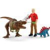 Schleich Dinosaurs: Tyrannosaurus Rex Attack - 5pc Dino Figurine Playset - Playsets - 1 - thumbnail