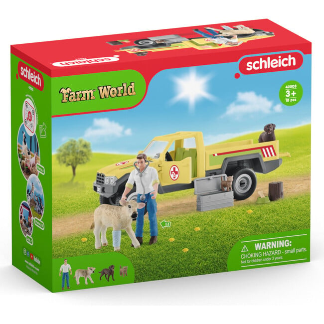 Schleich Farm World: Veterinarian Visit To The Farm - 12 pc Playset - Playsets - 4