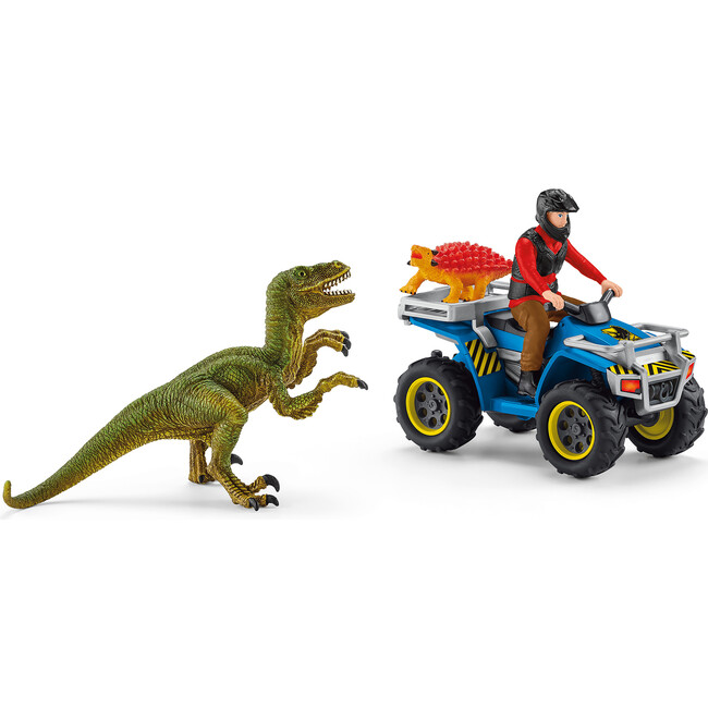 Schleich Dinosaurs: Quad Escape From Velociraptor - 5 pc Playset