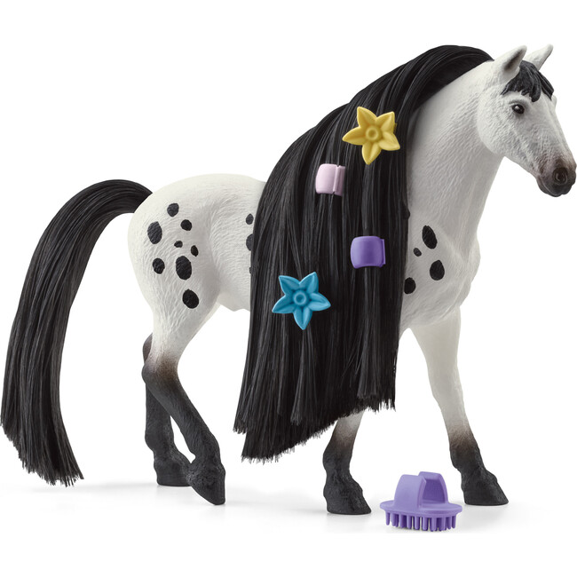 Schleich Beauty Horse: Knabstrupper Stallion - White & Black Horse Figurine