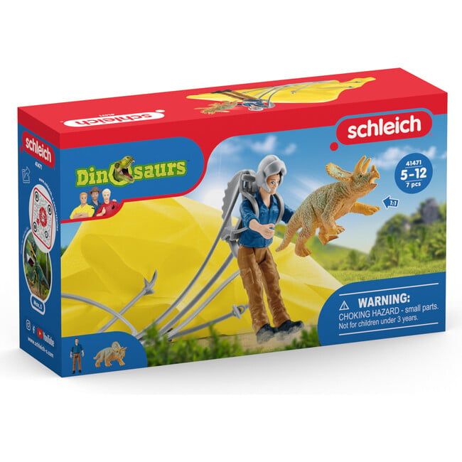 Schleich Dinosaurs: Parachute Rescue - Dino Figurine Playset - Playsets - 4