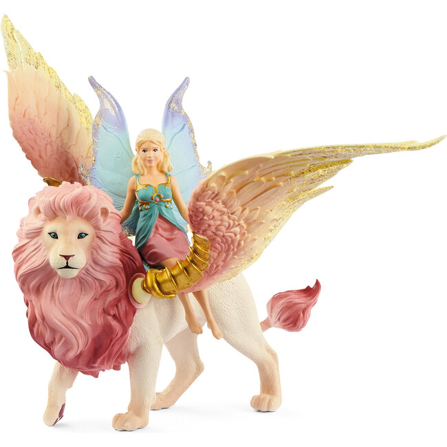 Schleich Bayala: Fairy In Flight On Winged Lion - 2pc Figurine Playset