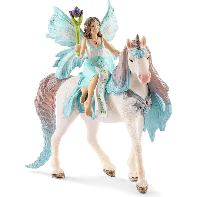 Schleich Bayala: Fairy Eyela With Princess Unicorn - 3pc Figurine Playset