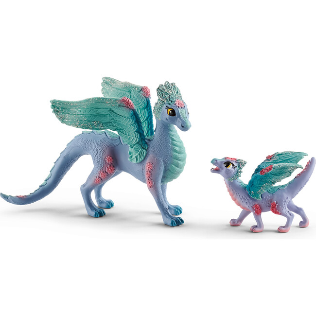 Schleich Bayala: Blossom Dragon Mother & Child - Magical Figurine