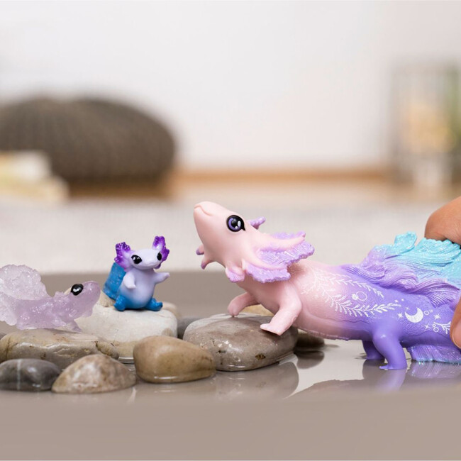 Schleich Bayala: Axolotl Discovery Set - 3 Figures, Magical Figurine Playset - Playsets - 2