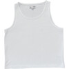 Bliss Slim Fit Tank Top, White - Tank Tops - 1 - thumbnail