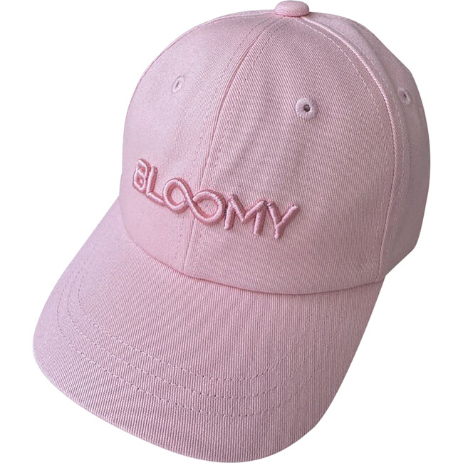 Kid's Bloomy Embroidered Adjustable Strap Baseball Cap, Pink