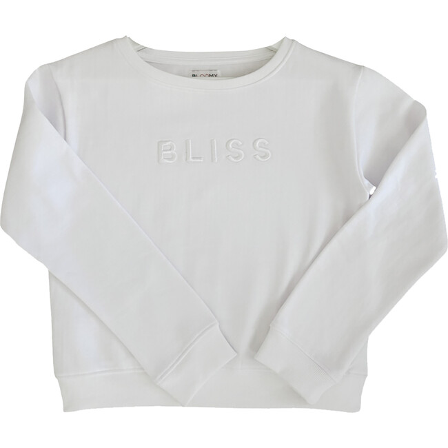 Bliss Long Sleeve Crewneck Sweatshirt, White