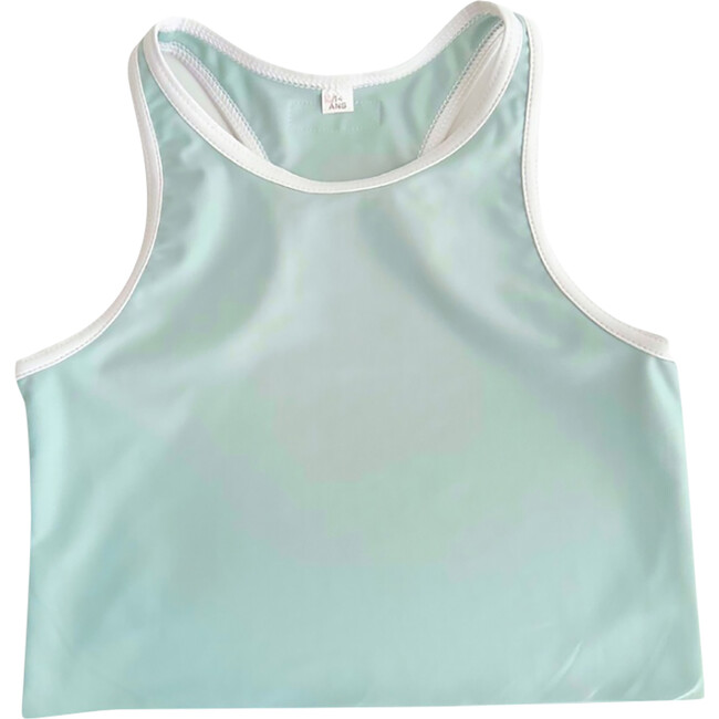 Bliss American-Style UV-Resistant Piped Sport Bra, Sage