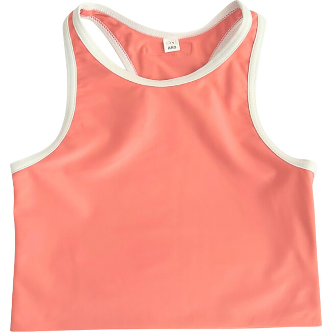 Bliss American-Style UV-Resistant Piped Sport Bra, Coral Blush