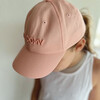 Kid's Bloomy Embroidered Adjustable Strap Baseball Cap, Pink - Hats - 2