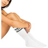 Bloomy Striped Sport High Socks, White - Socks - 2