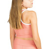 Bliss American-Style UV-Resistant Piped Sport Bra, Coral Blush - Tank Tops - 2