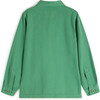 Jaime Button-Up Relaxed Fit Lapel Collar Overshirt, Stone Green - Jackets - 2