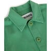 Jaime Button-Up Relaxed Fit Lapel Collar Overshirt, Stone Green - Jackets - 3