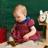 Angelica Short Sleeve Tartan Smocked Bubble, Red - Rompers - 4