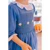 Heidi Winter Long Sleeve Smocked Dress, Blue - Dresses - 4