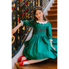 Heidi Winter Long Sleeve Smocked Dress, Green - Dresses - 2