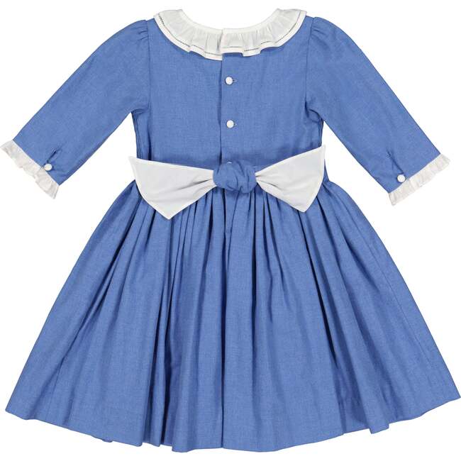 Heidi Winter Long Sleeve Smocked Dress, Blue - Dresses - 5