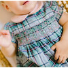 Sherazade Short Sleeve Tartan Bubble, Green & Pink - Rompers - 3