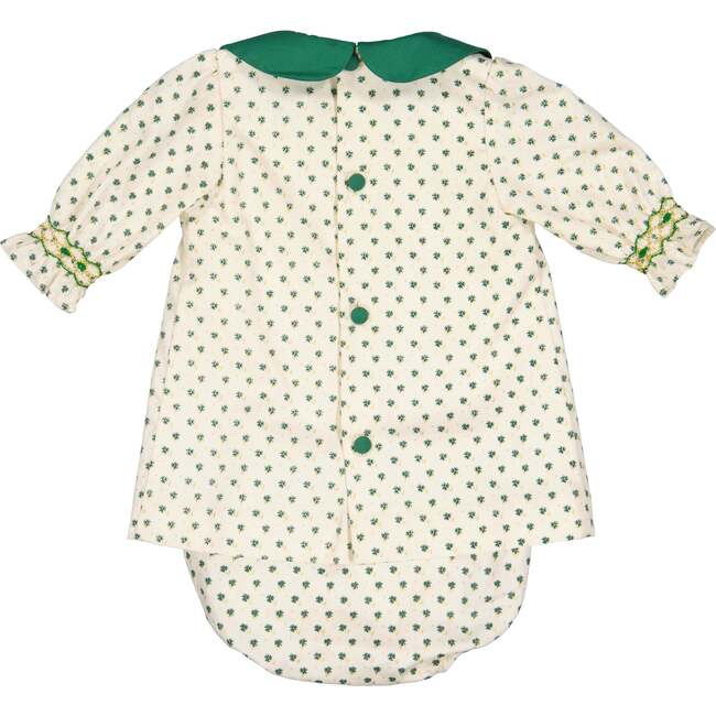 Olympe Holiday Long Sleeve Smocked Babyset, Green - Mixed Apparel Set - 5