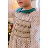 Olympe Holiday Long Sleeve Smocked Dress, Green - Dresses - 3