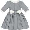 Heidi Winter Long Sleeve Smocked Dress, Grey - Dresses - 6