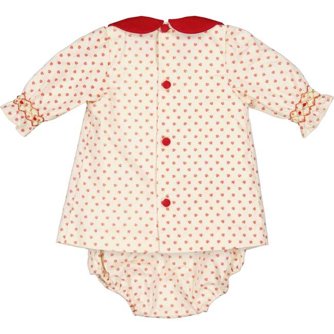 Olympe Holiday Long Sleeve Smocked Babyset, Red - Mixed Apparel Set - 5