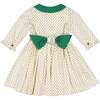 Olympe Holiday Long Sleeve Smocked Dress, Green - Dresses - 5