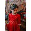 Luna Long Sleeve Smocked Dress, Red - Dresses - 4