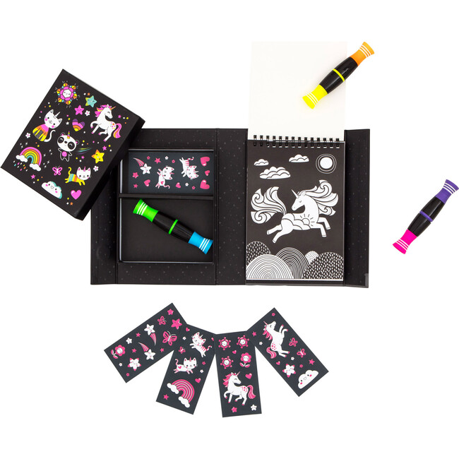 Tiger Tribe: Neon Coloring Set - Unicorns & Friends Activity Set